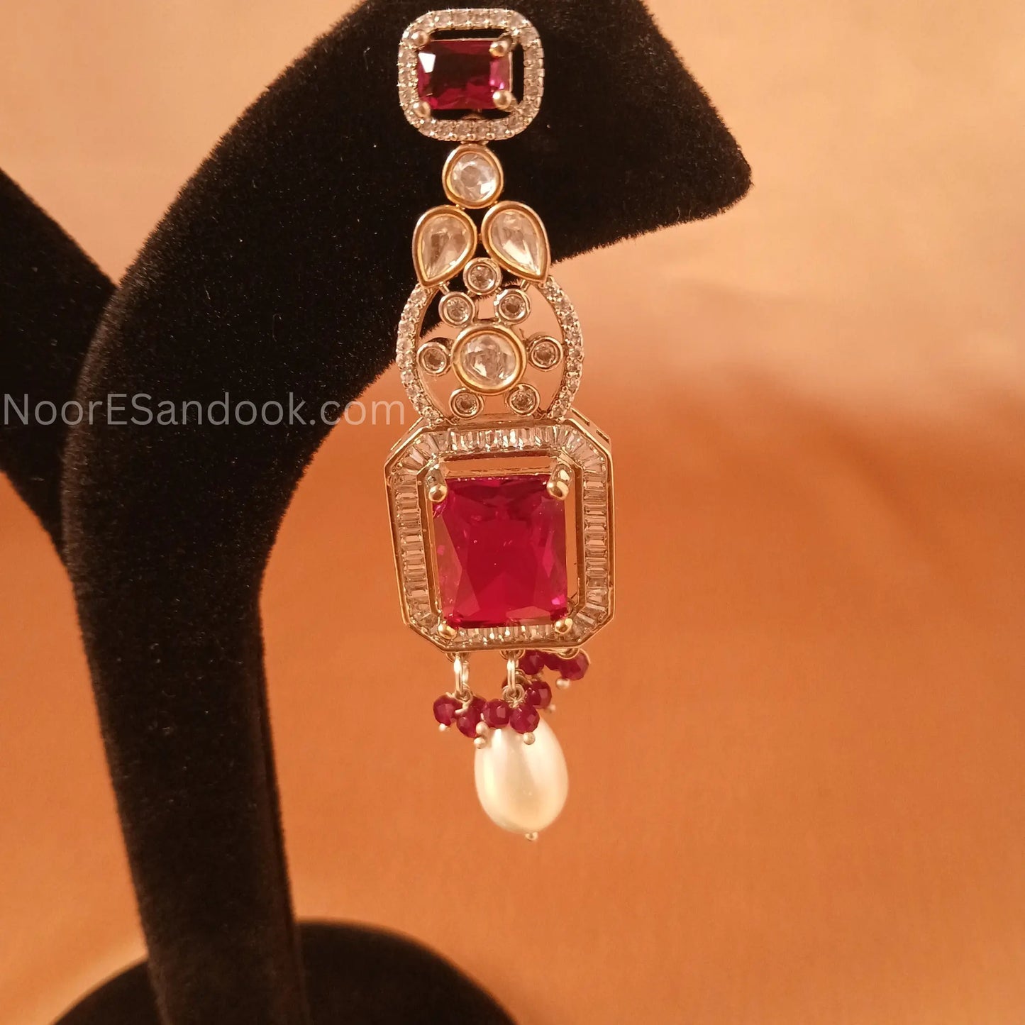 Kadambari Choker Set- Red - NoorESandook