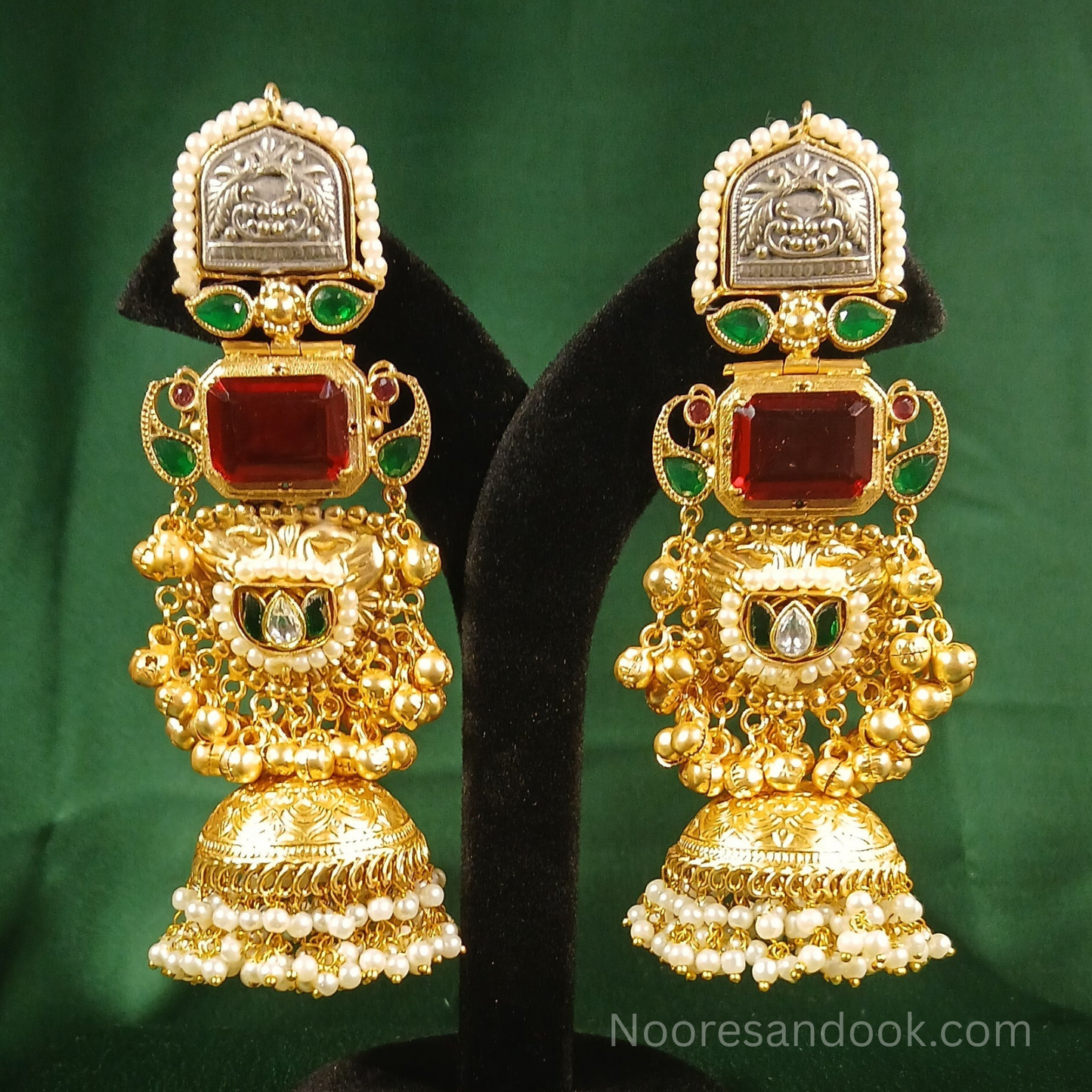 Fusion Jhumka- Red