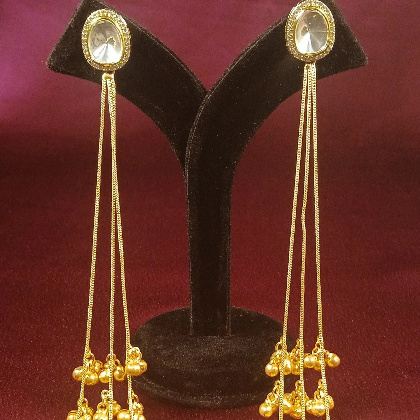 Kashmiri Earrings With Chain