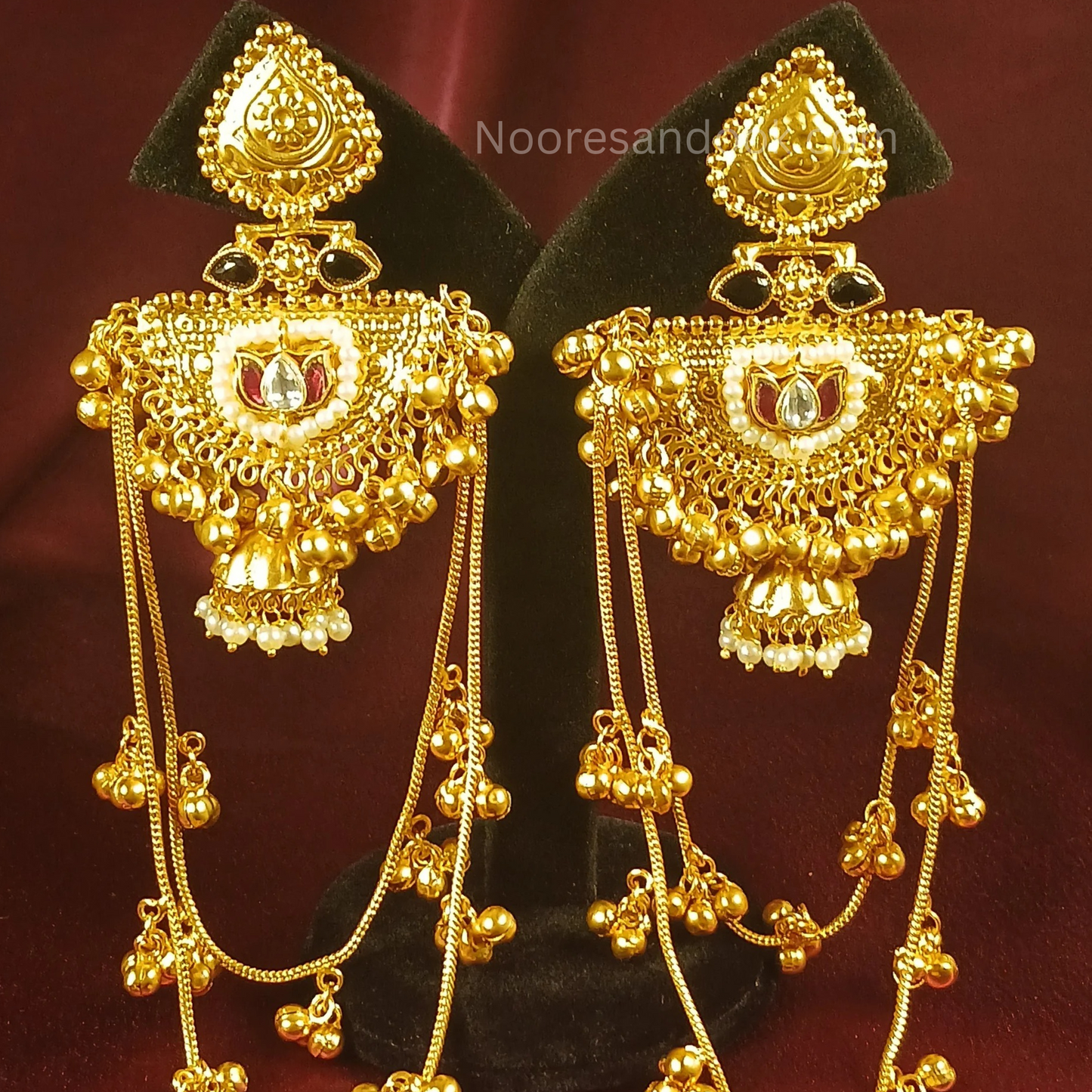 Kashmiri Earrings - Black