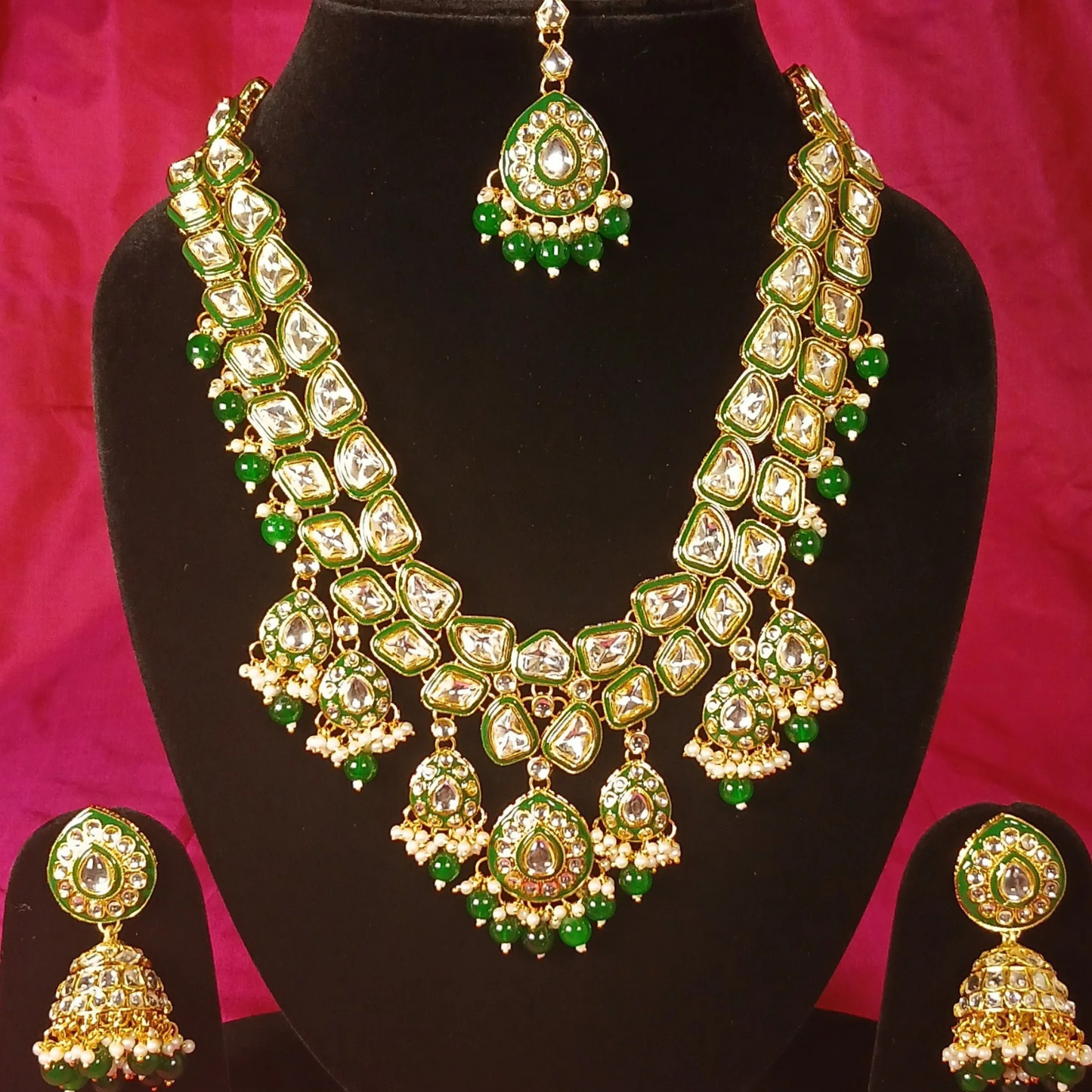 Bridal Kundan long necklace set