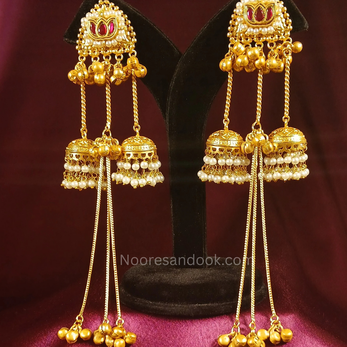 Red Kashmiri Earrings- Trending