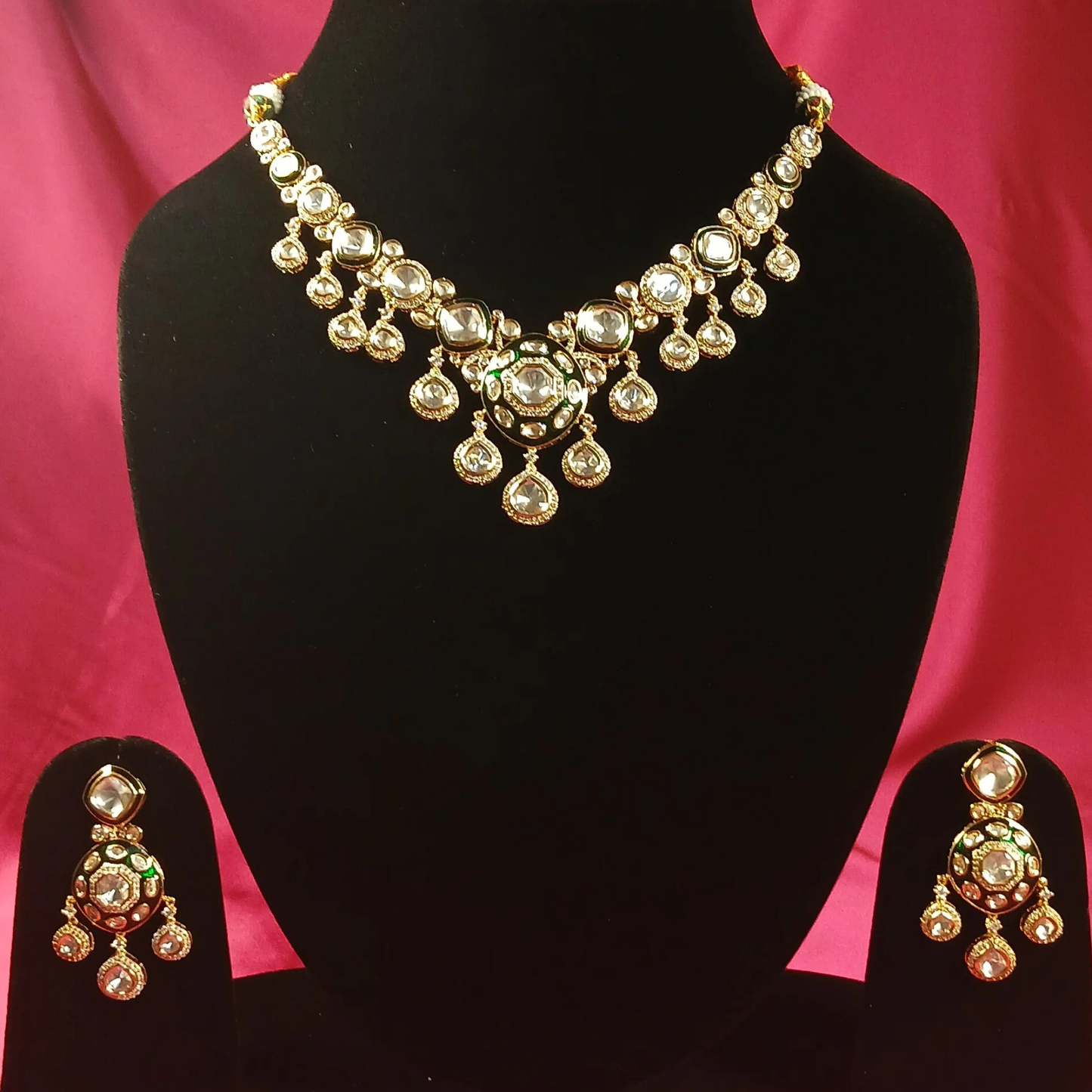 Bridal polki necklace set