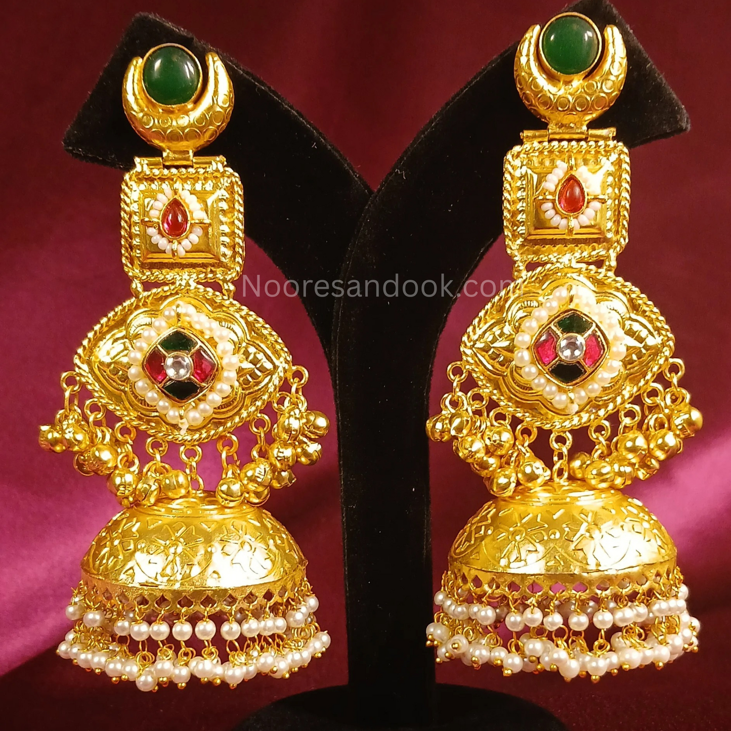Trending Long Jhumka- Green