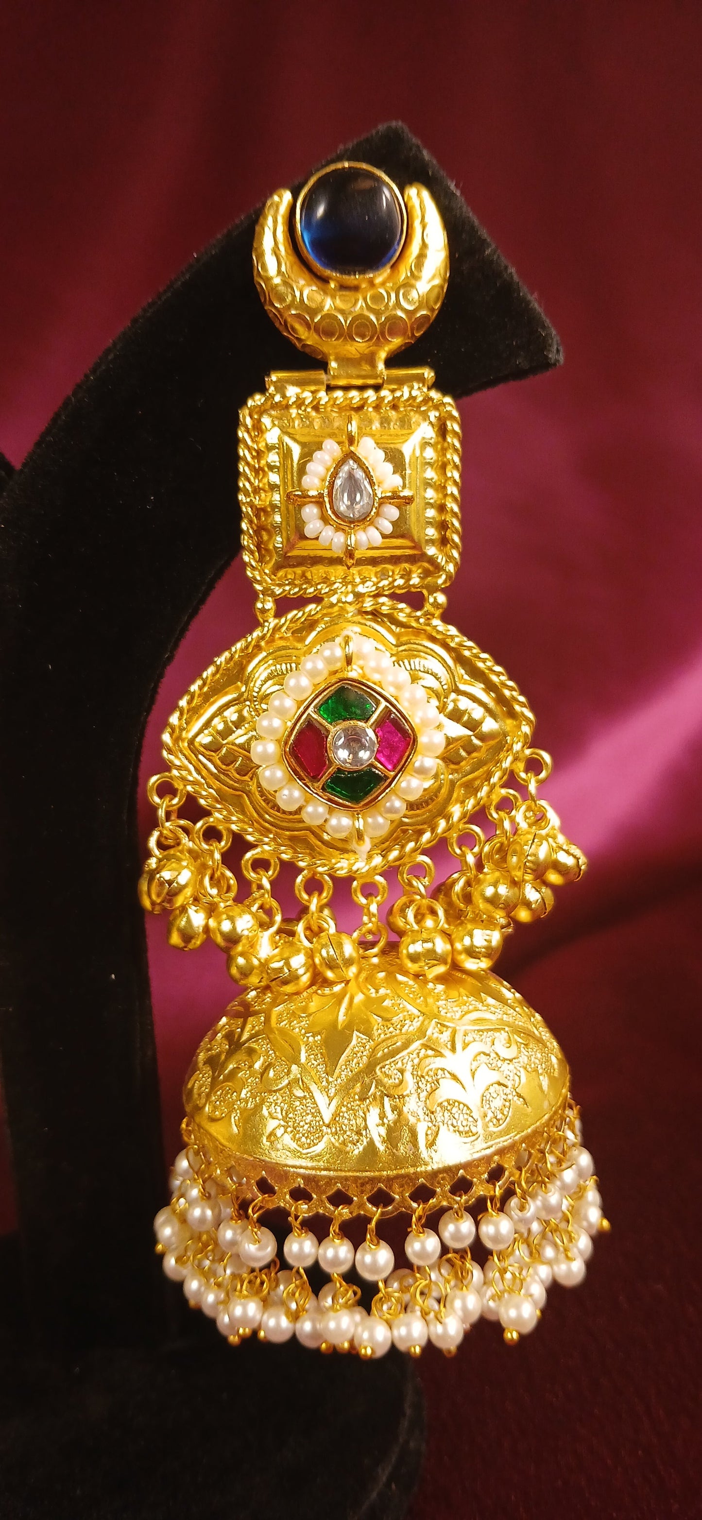 Trending Long Jhumka- Blue - NoorESandook