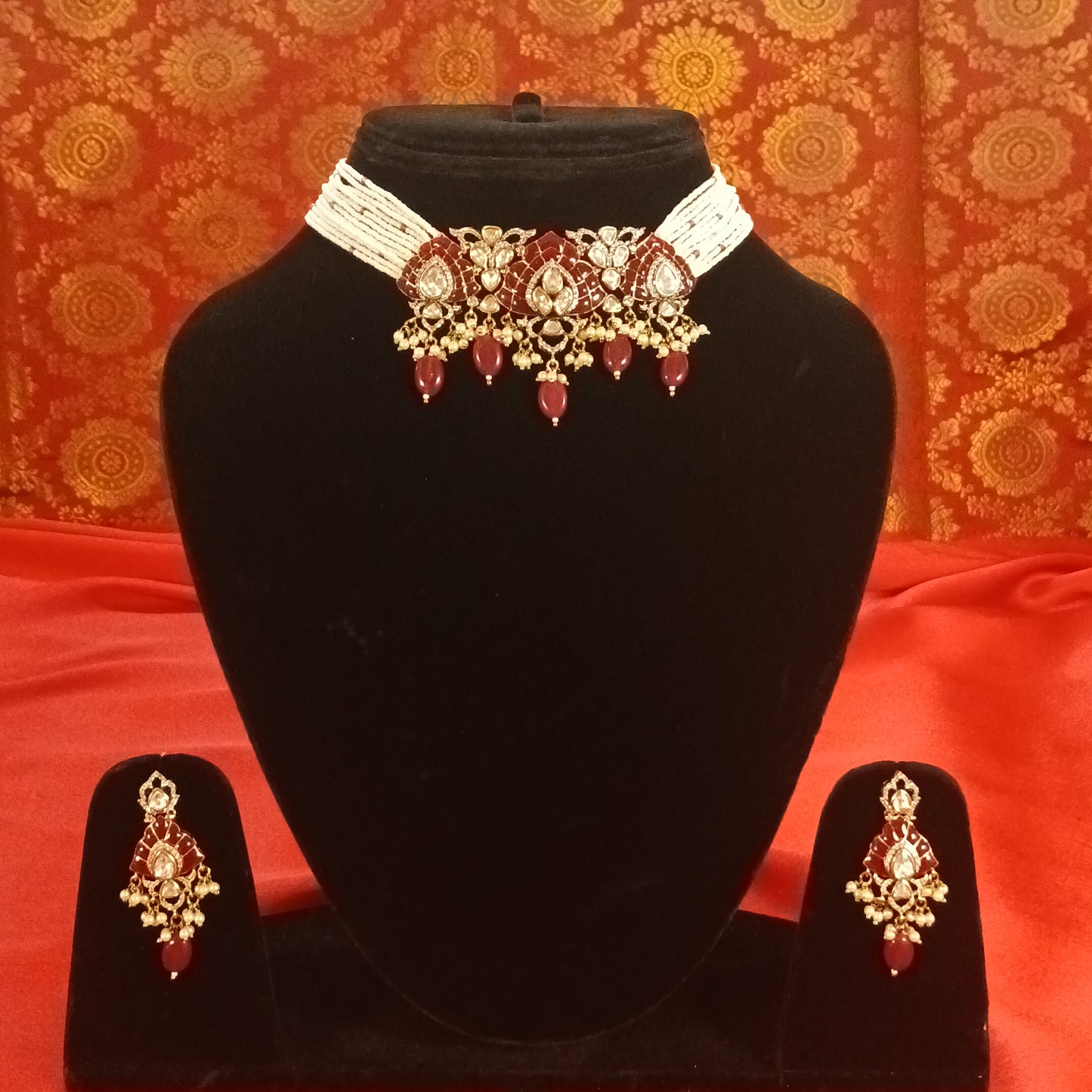 Zeenat Mahal Meenakari Polki Choker