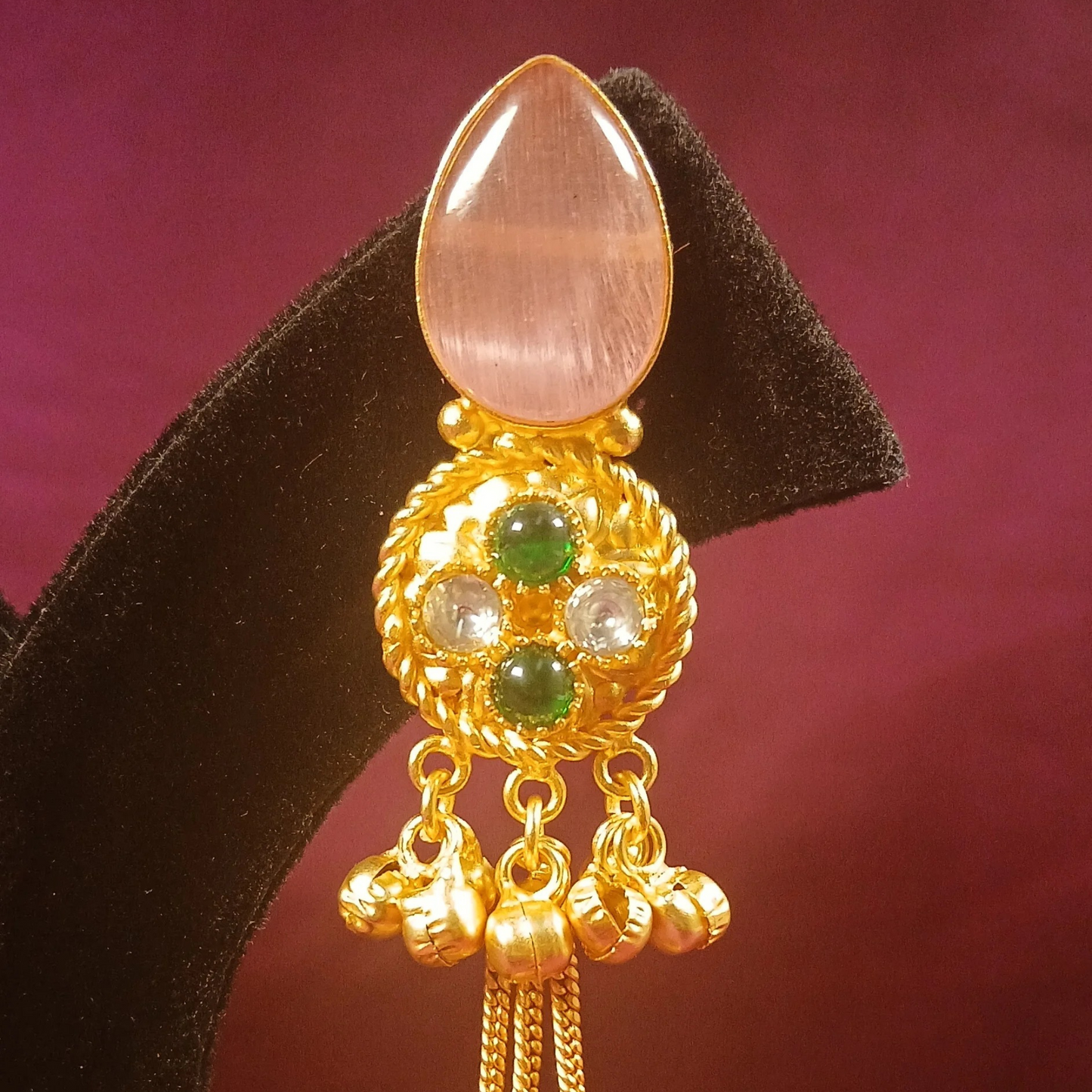 Kashmiri Earrings With Chain