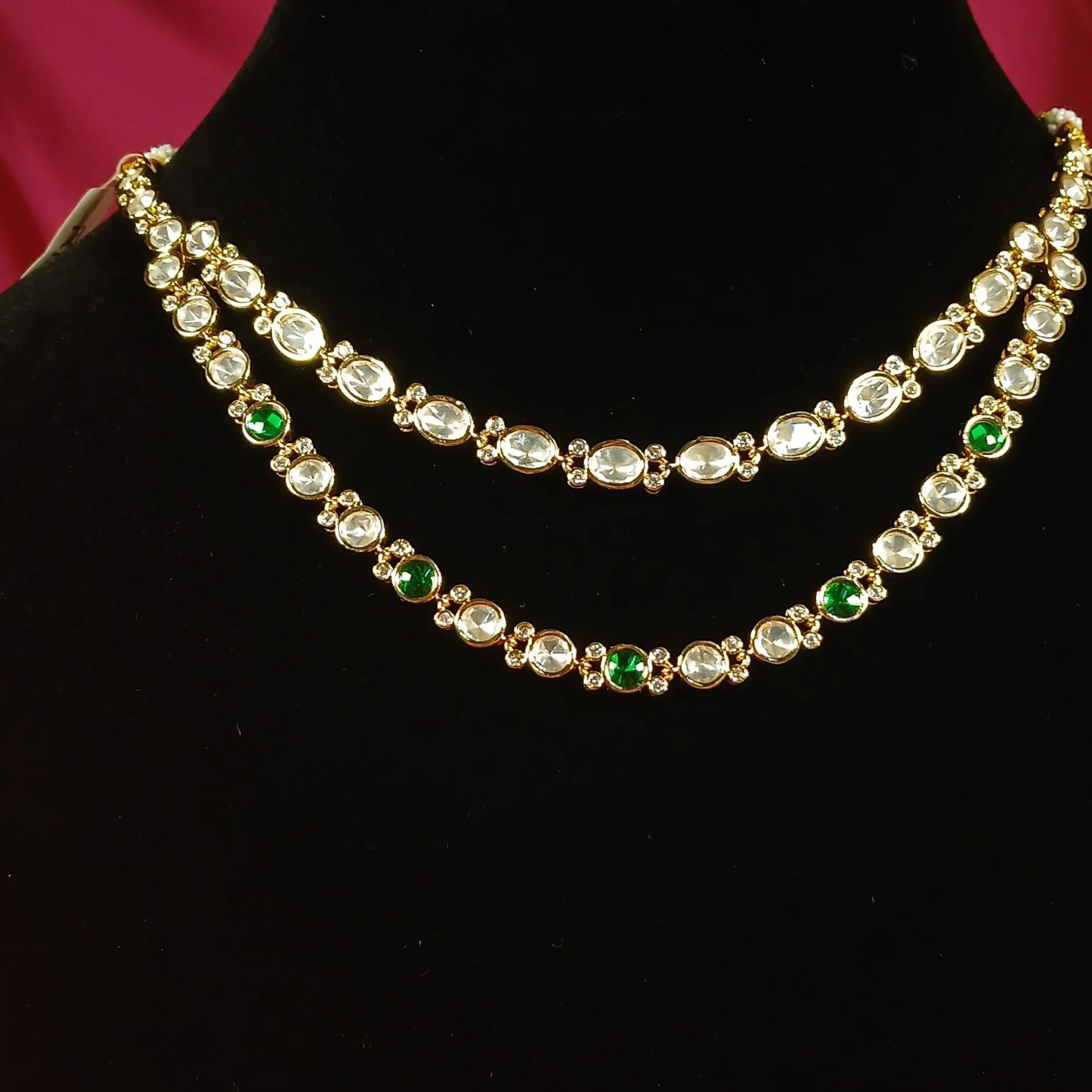 Polki Layered Necklace Set