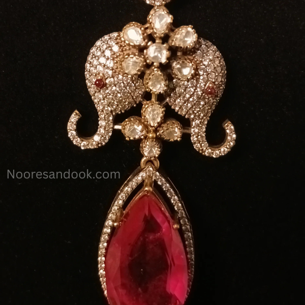 Mohini Victorian Red Necklace Set