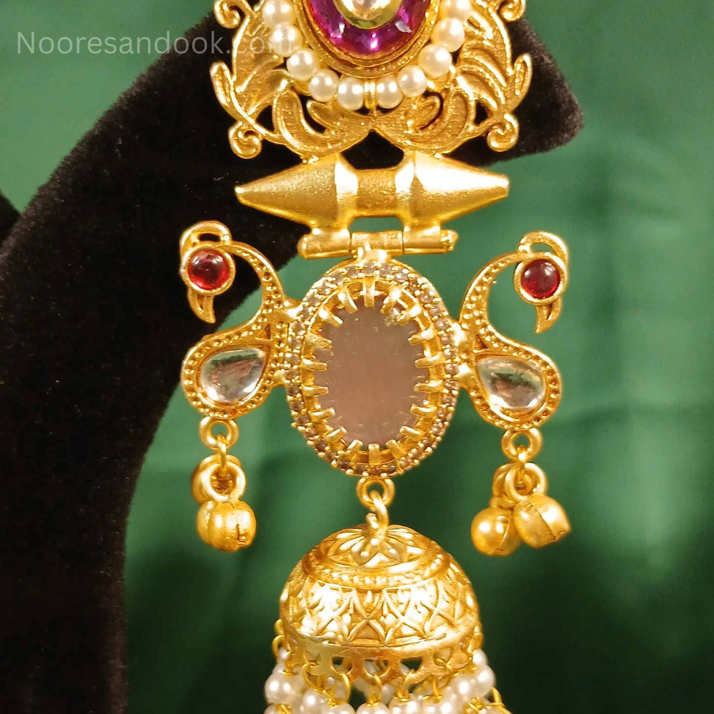 Golden Jhumka- Purple