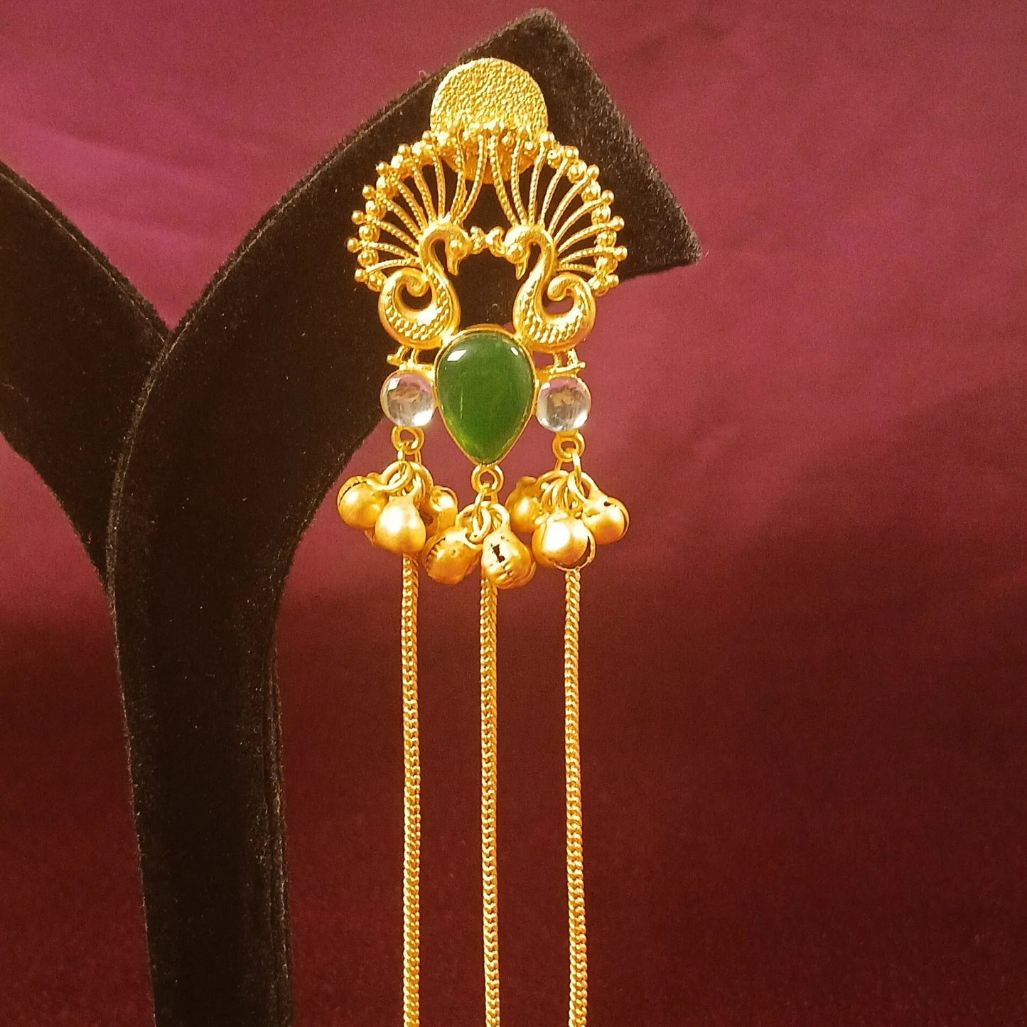 Kashmiri Earrings With Chain