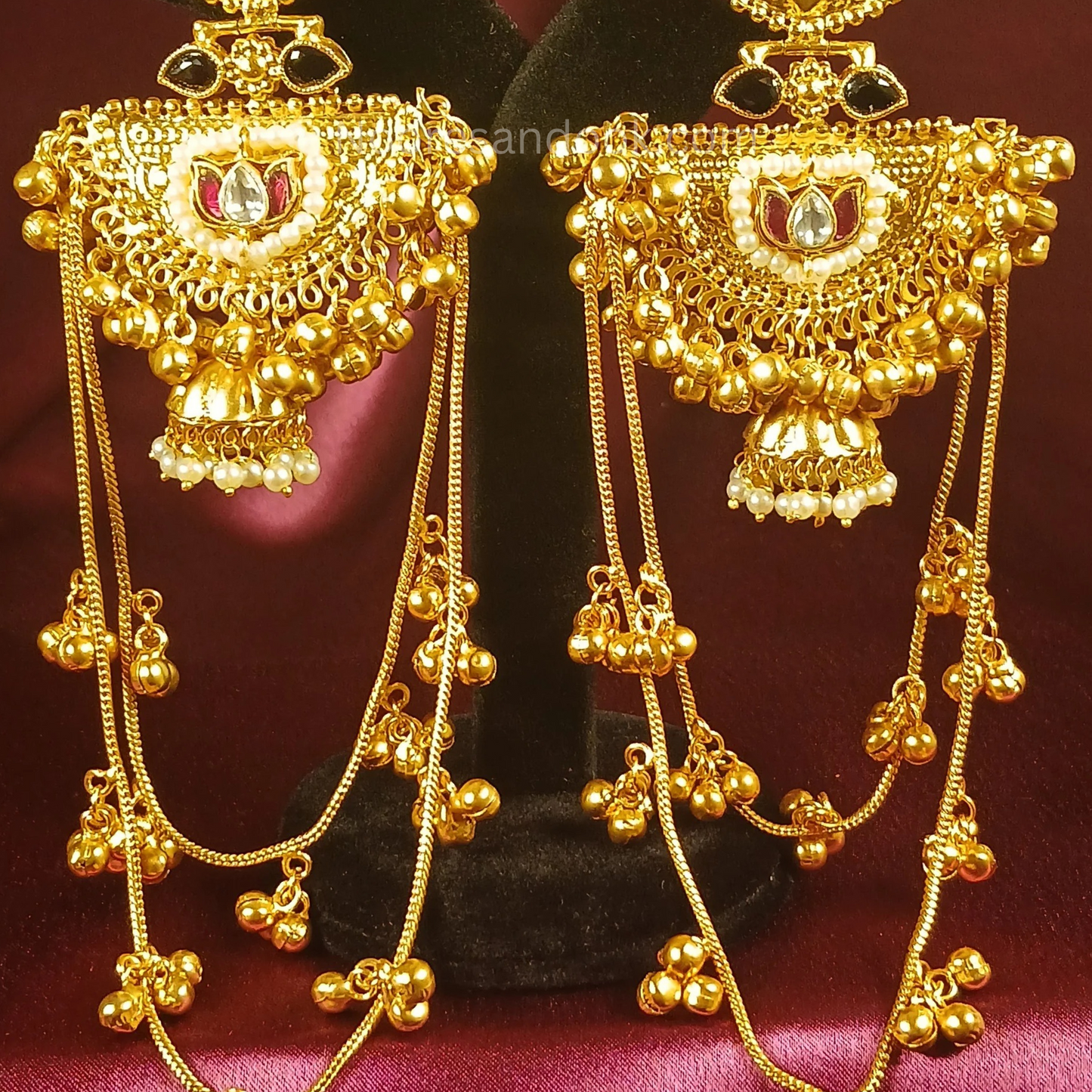 Kashmiri Earrings - Black