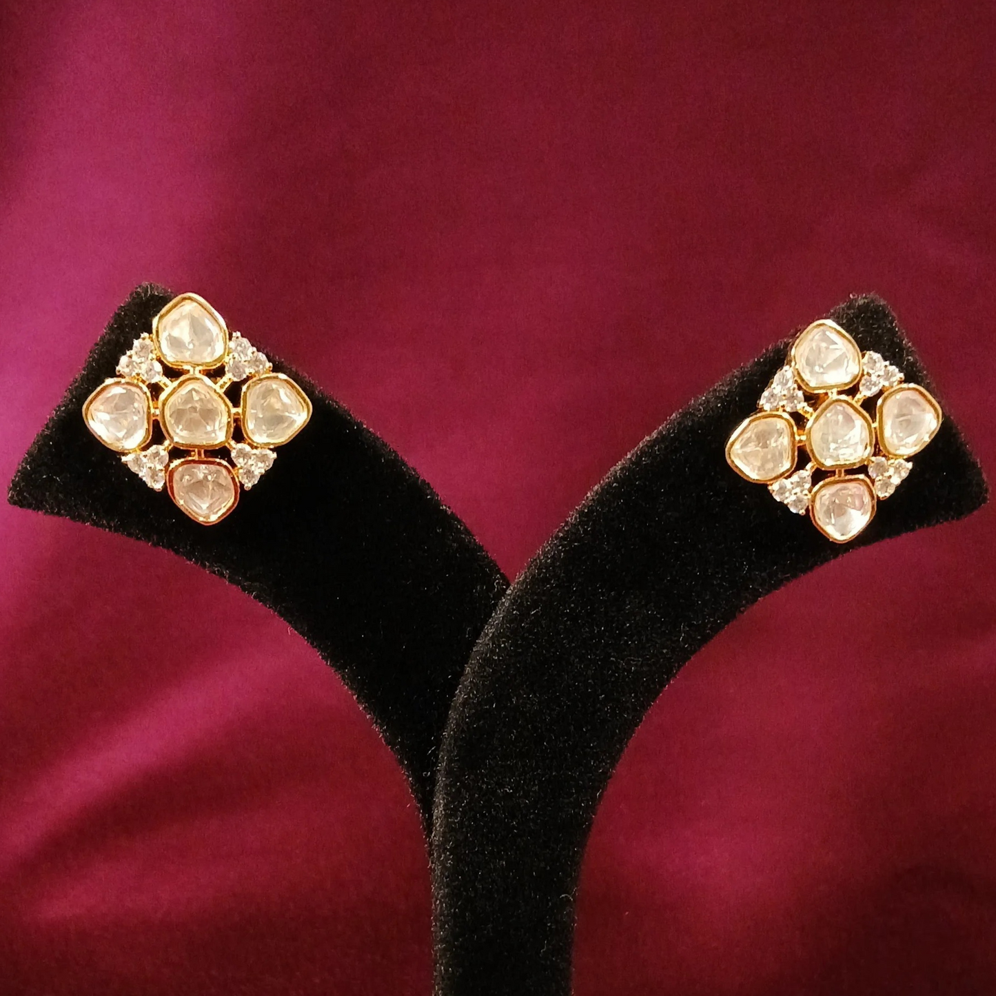 Polki Studd Earrings- AJE94