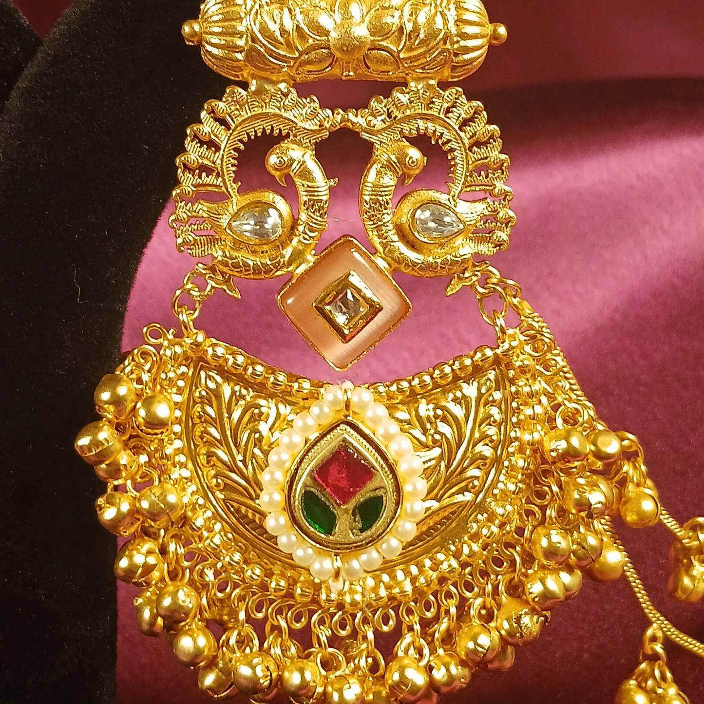Earrings with Hair chain
