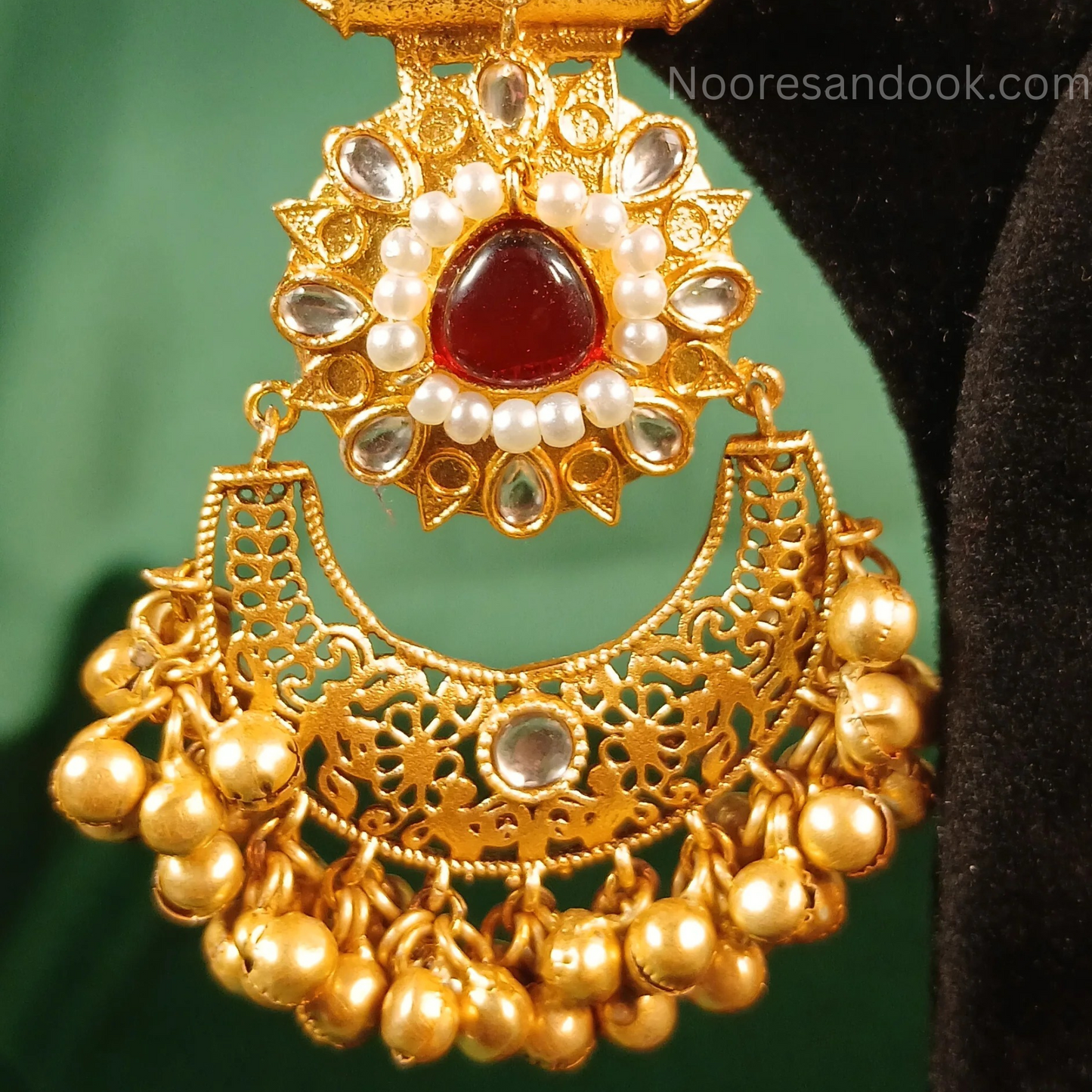 Trending Chandbali with Red Stone