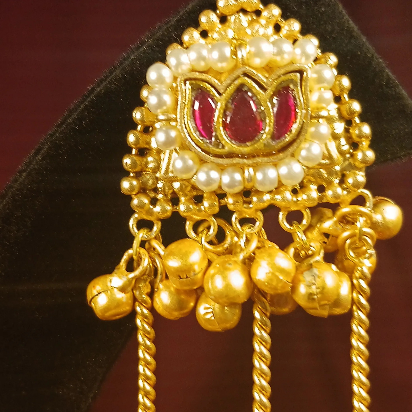 Red Kashmiri Earrings- Trending