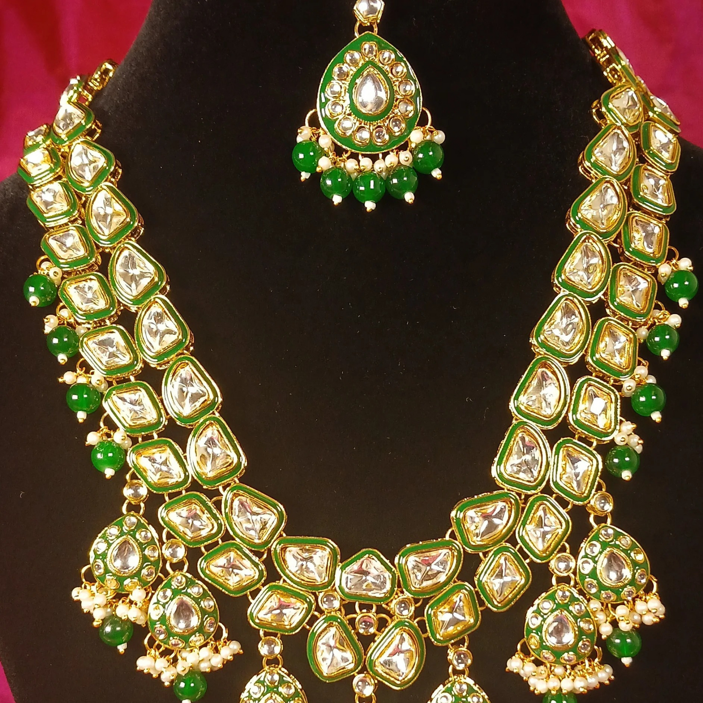 Bridal Kundan long necklace set