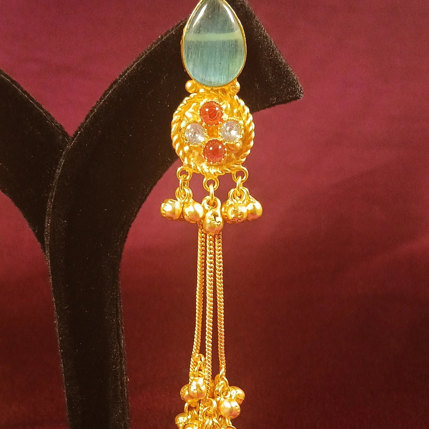 Kashmiri Earrings With Chain