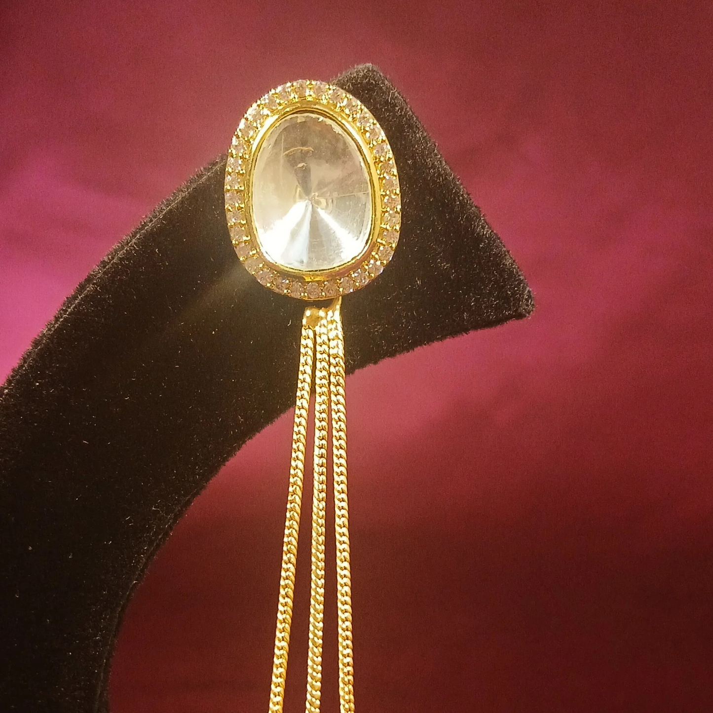 Kashmiri Earrings With Chain - NoorESandook