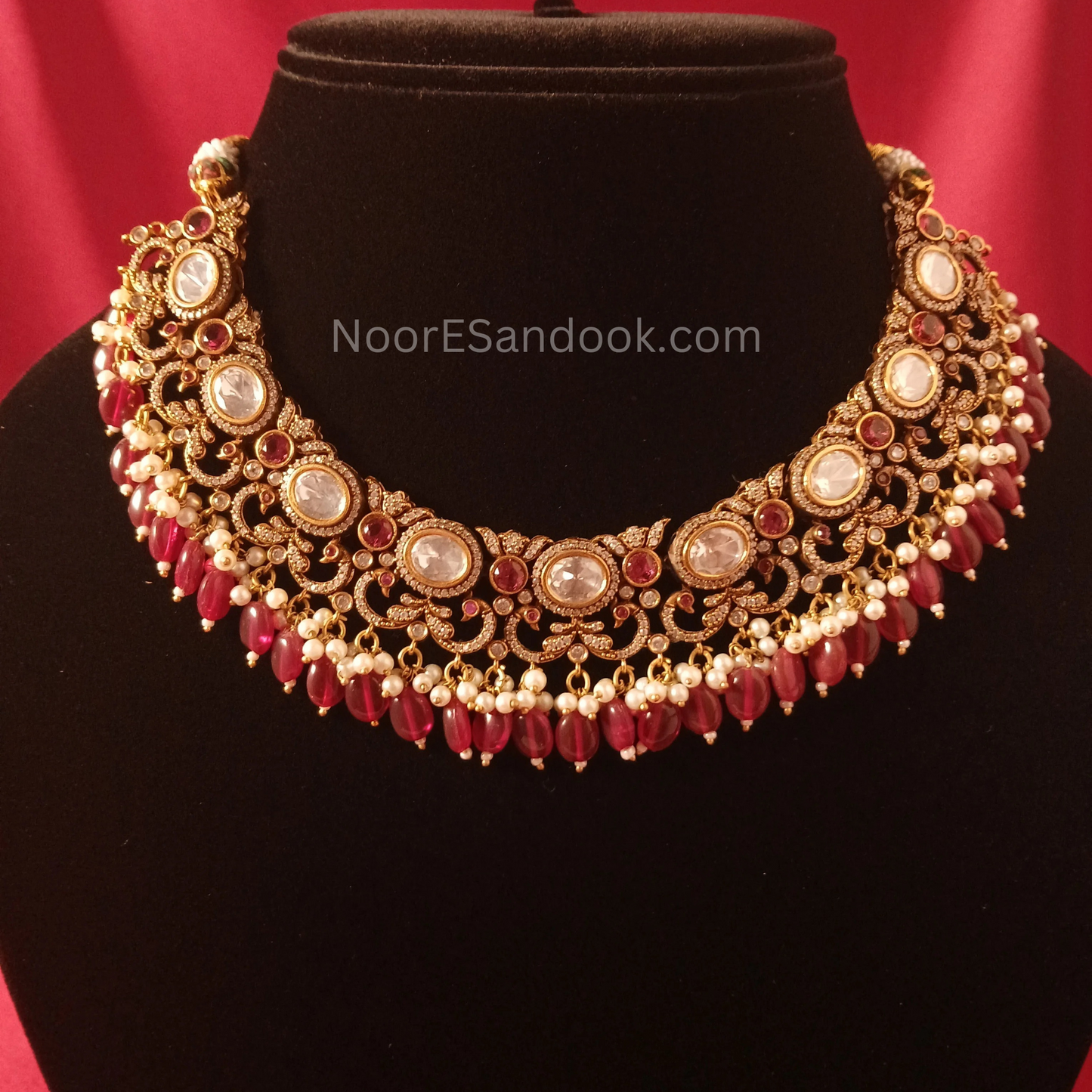 Red Polki Set- Bridal