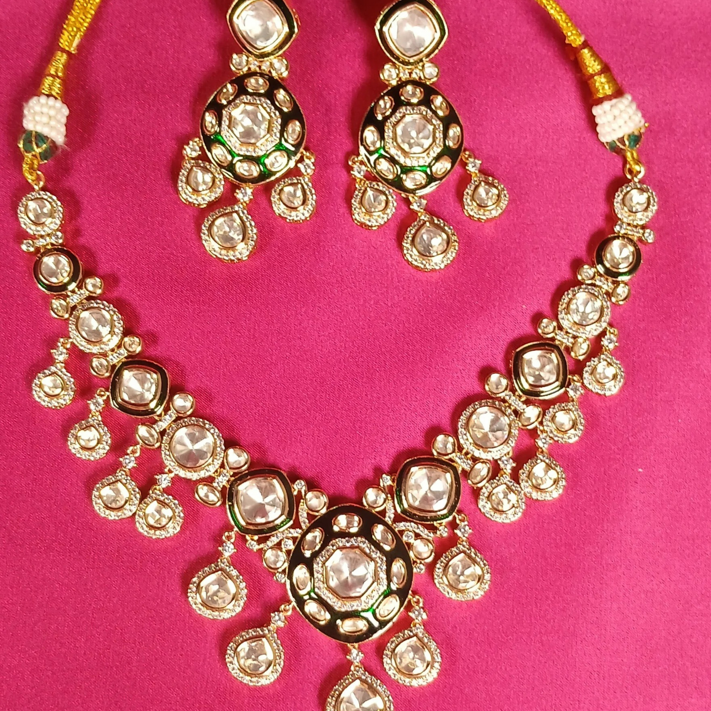 Bridal polki necklace set