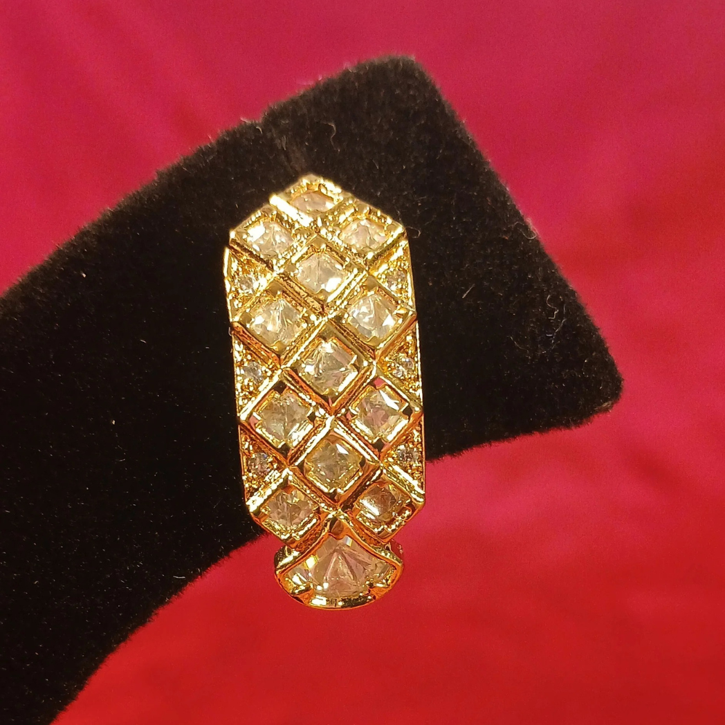 Handcrafted Polki Stud Earrings for Festive Wear