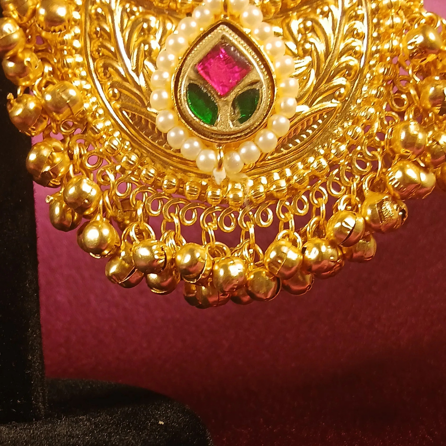 Earrings with Hair chain