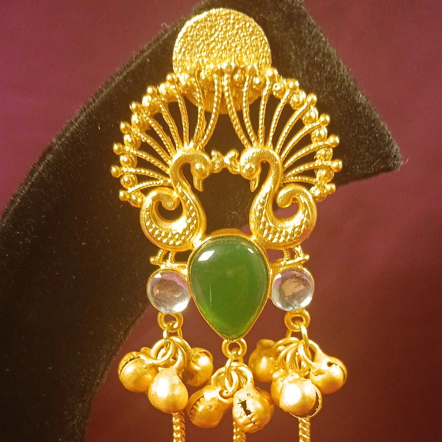 Kashmiri Earrings With Chain - NoorESandook