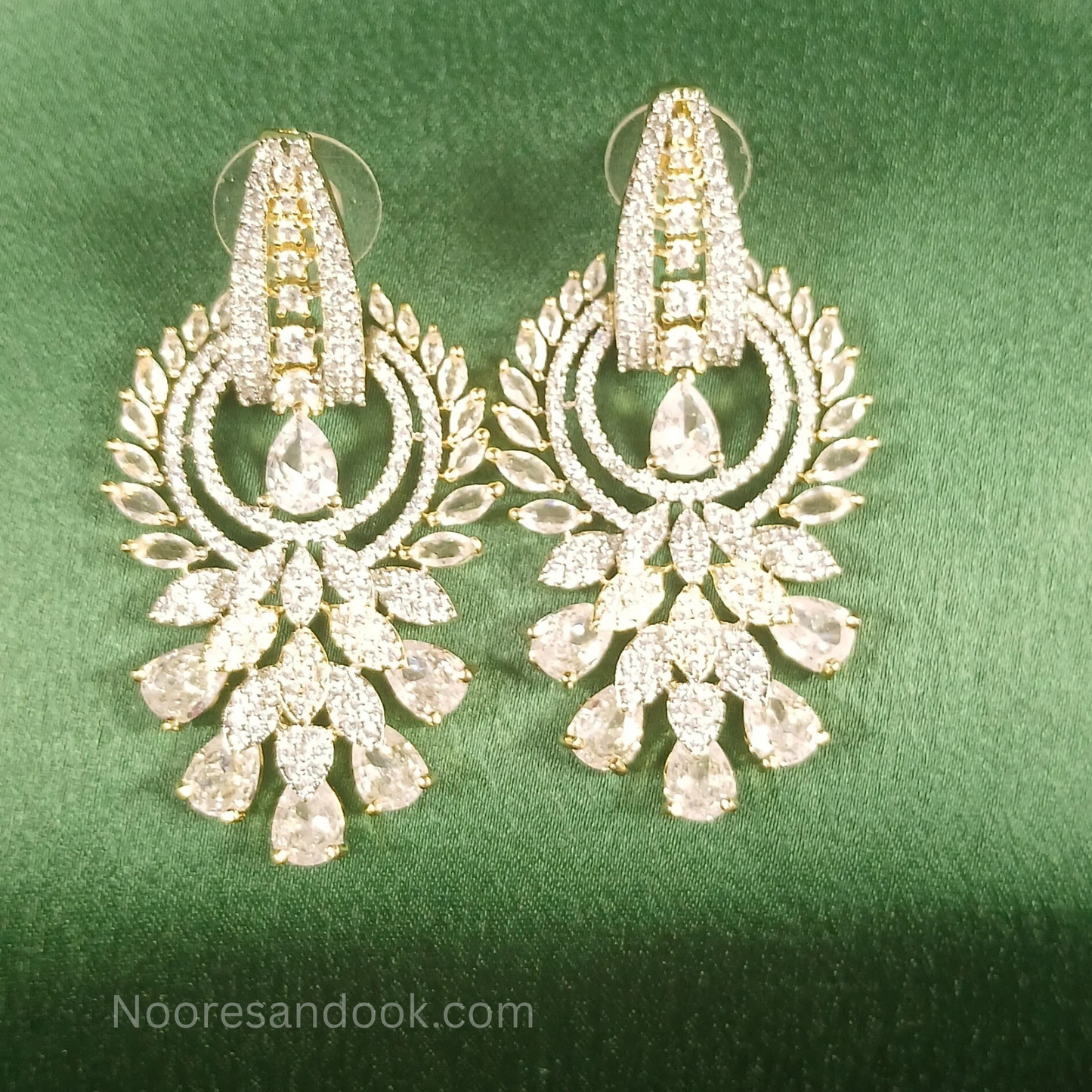 American Diamond Long Earrings - NoorESandook