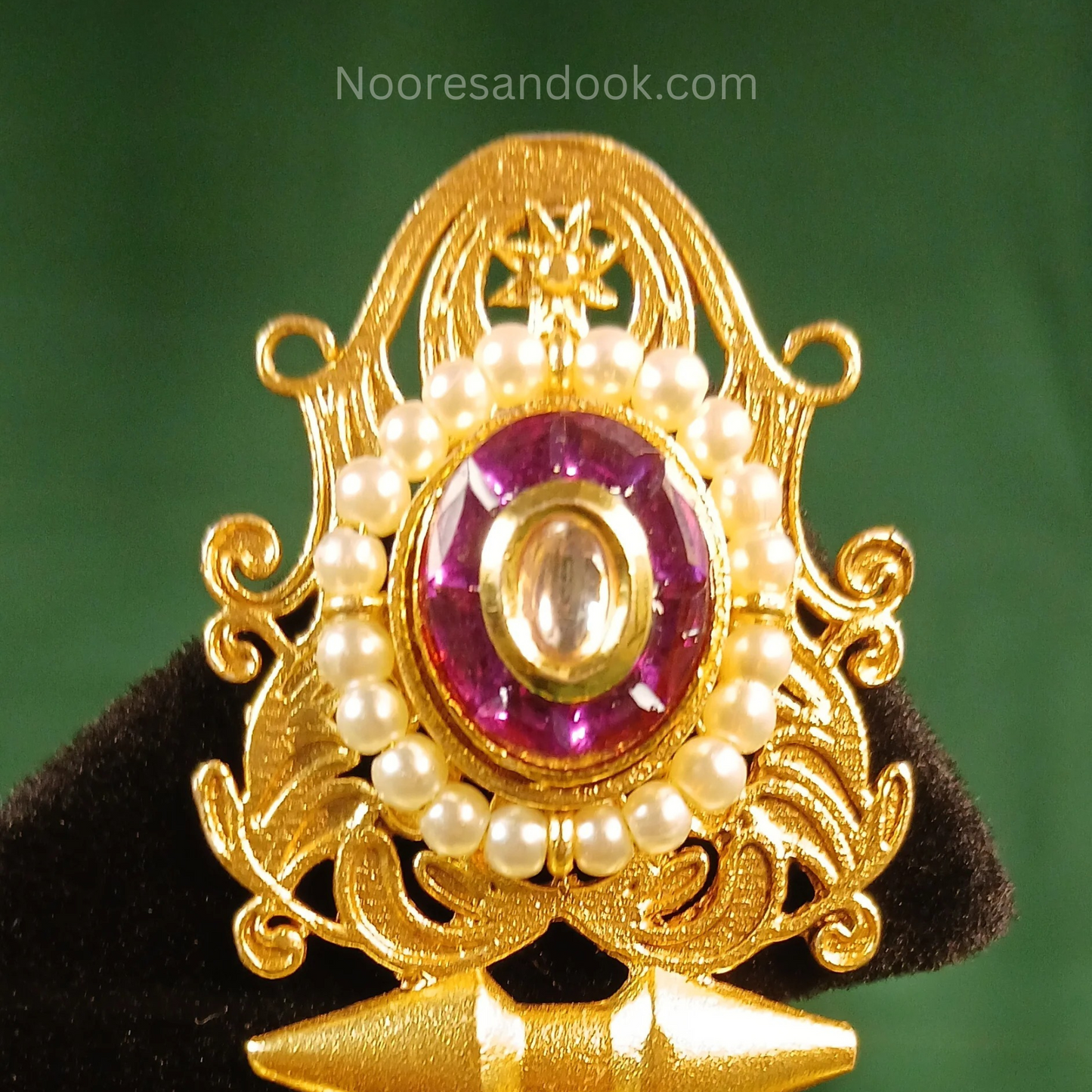 Golden Jhumka- Purple