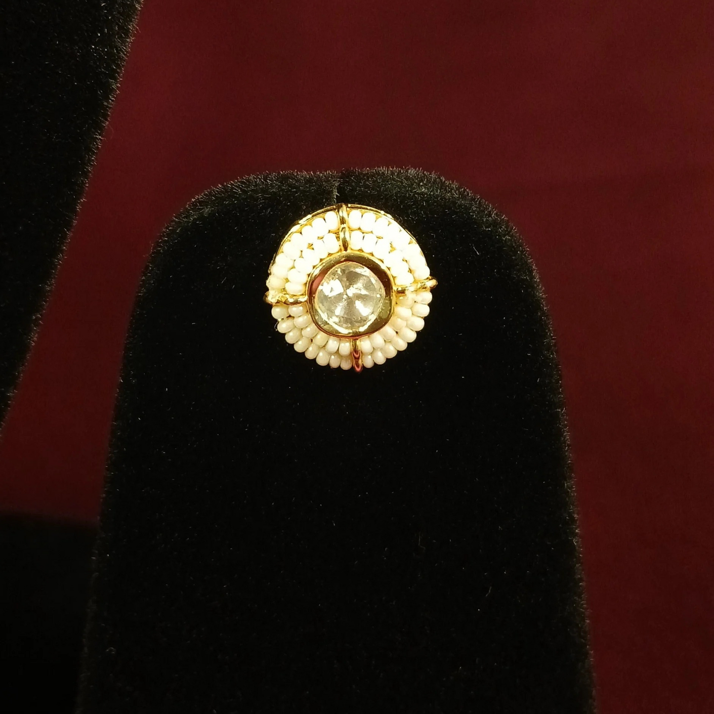 Pearl & Polki Pendant Set with Double Layer Chain- AP171B - NoorESandook