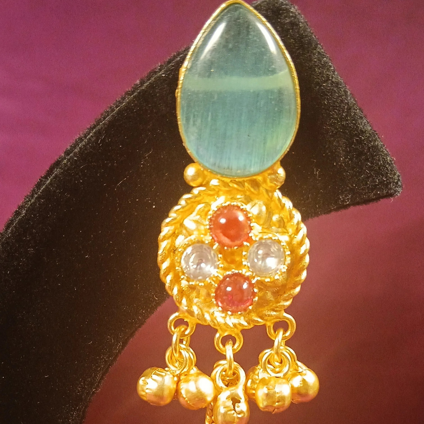 Kashmiri Earrings With Chain - NoorESandook