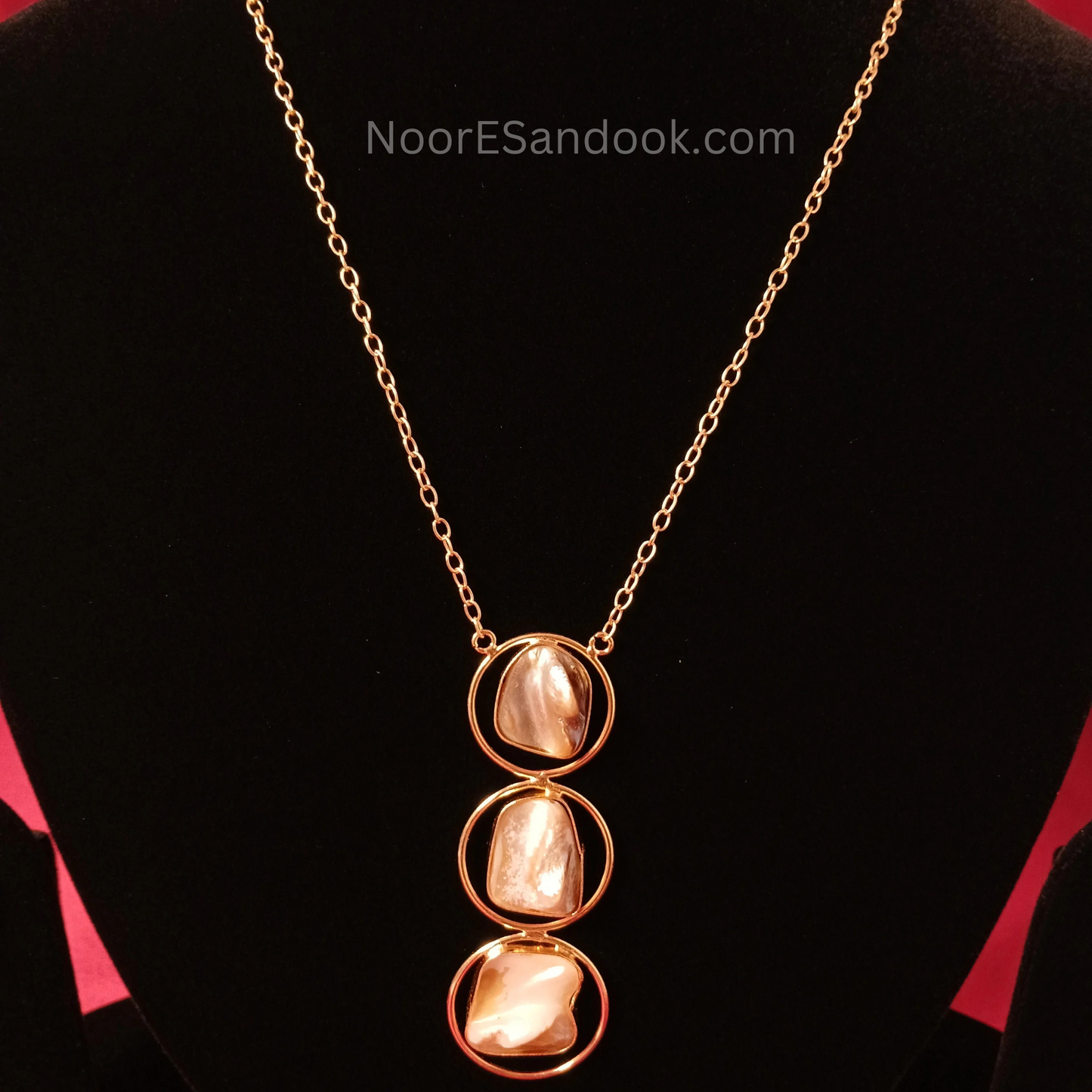 Shell Long Pendant with simple chain