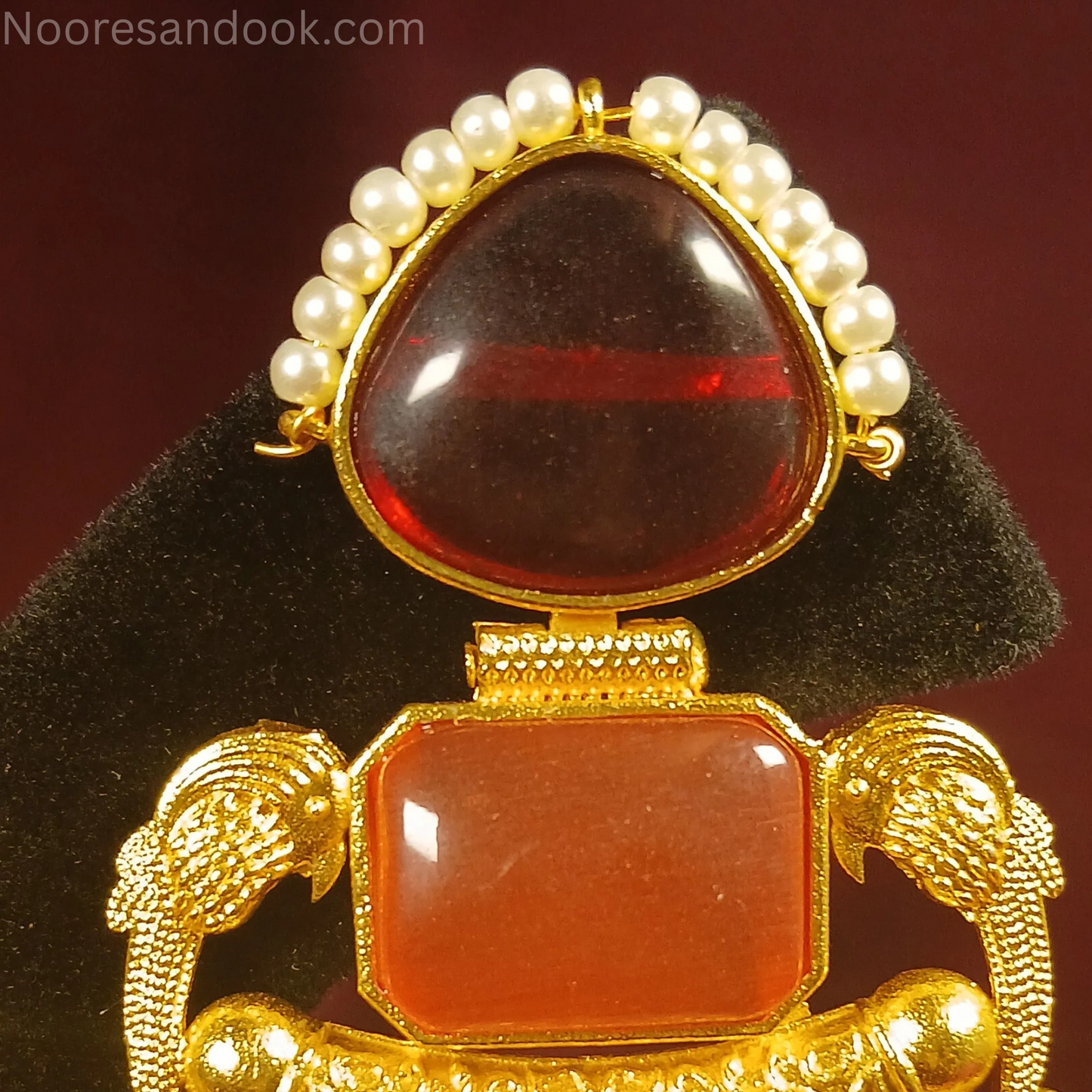 Kashmiri Earrings- Red