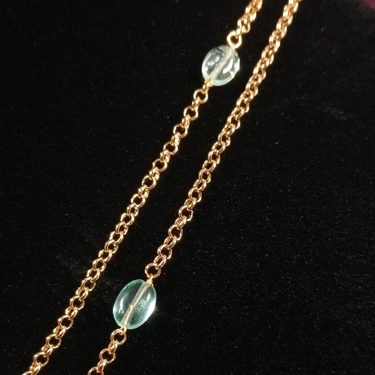 Polki Pendant Set with Double Layer Chain- AP169B