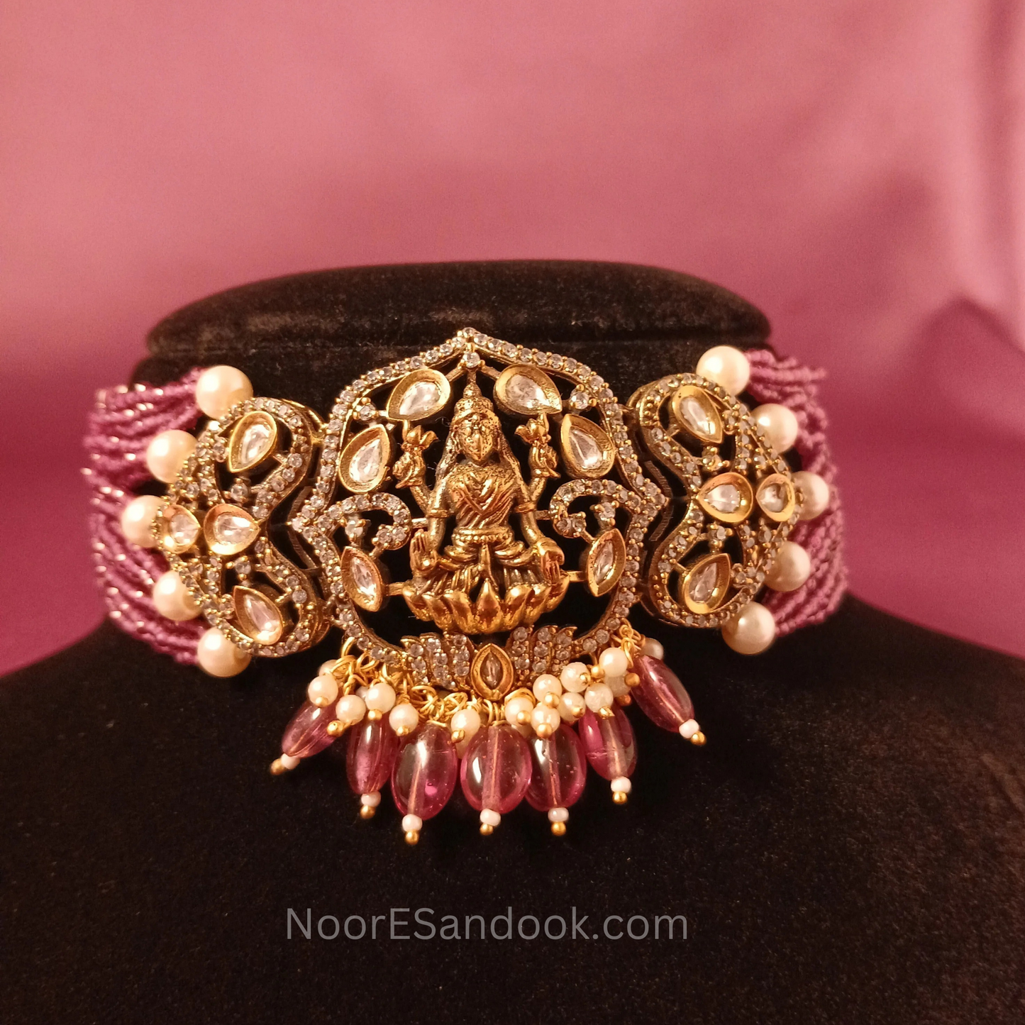 Antique Temple Choker- Red