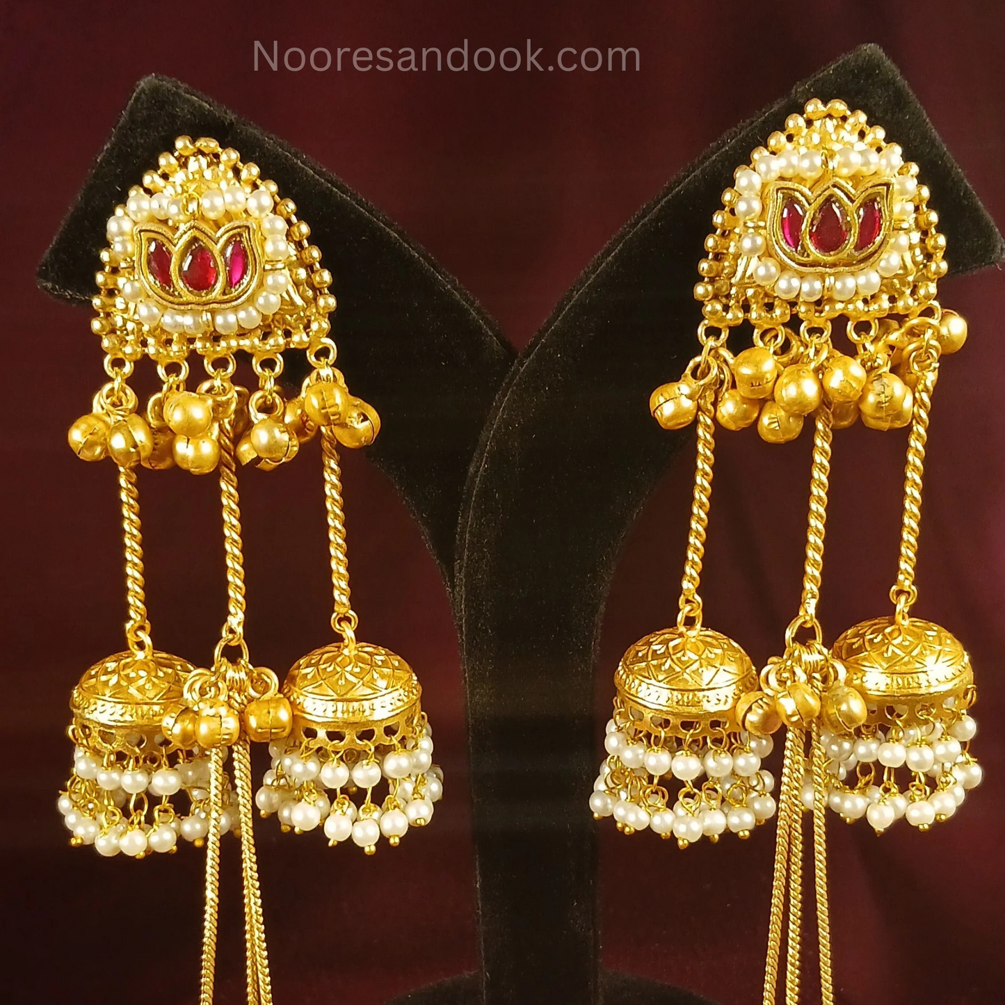 Red Kashmiri Earrings- Trending