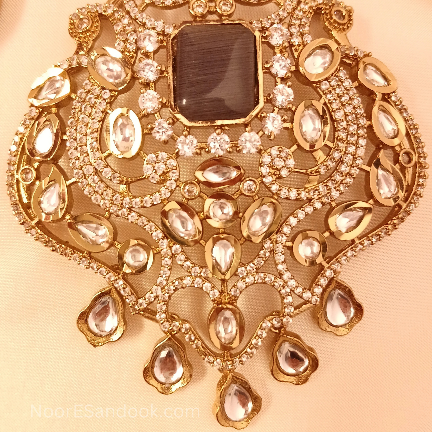 Indian Pendant Big with Haslee -Purple