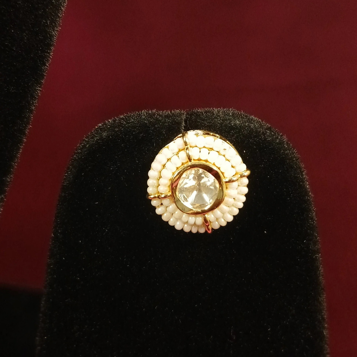 Pearl & Polki Pendant Set with Double Layer Chain- AP171A - NoorESandook