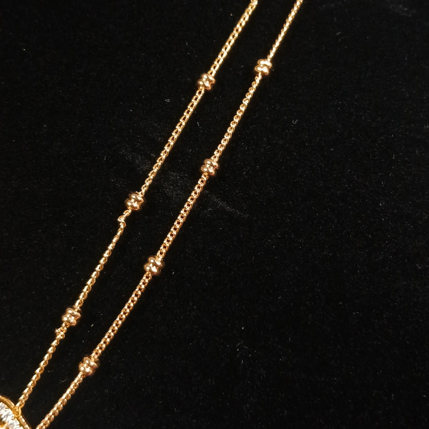 Polki Pendant Set with Double Layer Chain-AP161