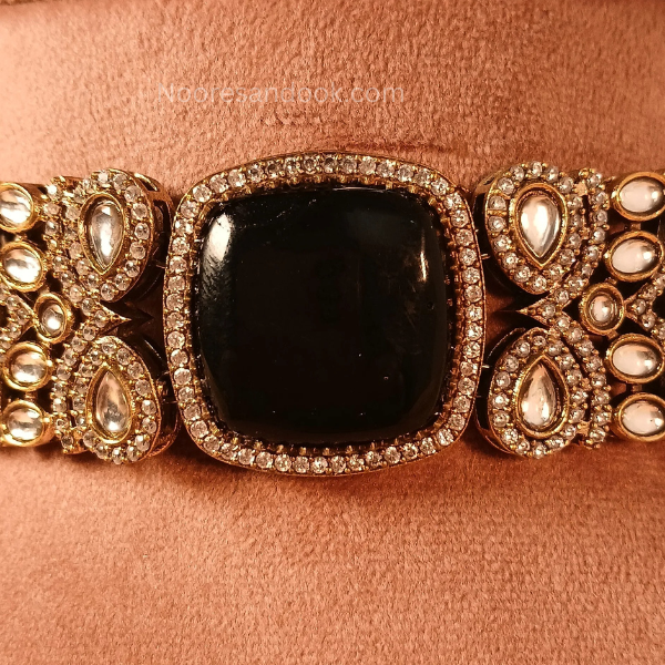 Polki Choker Set- Black