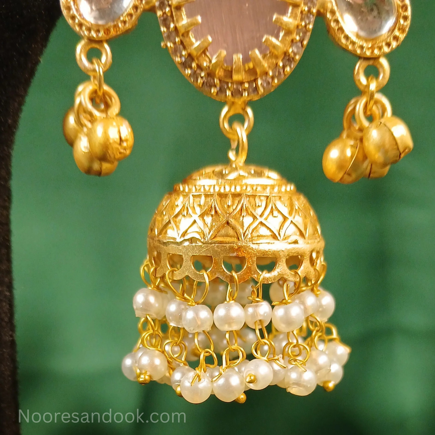 Golden Jhumka- Purple - NoorESandook