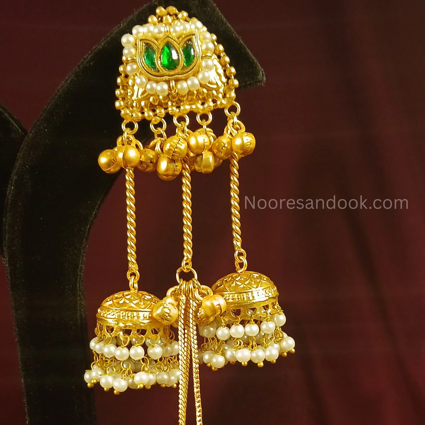 Green Kashmiri Earrings- Trending