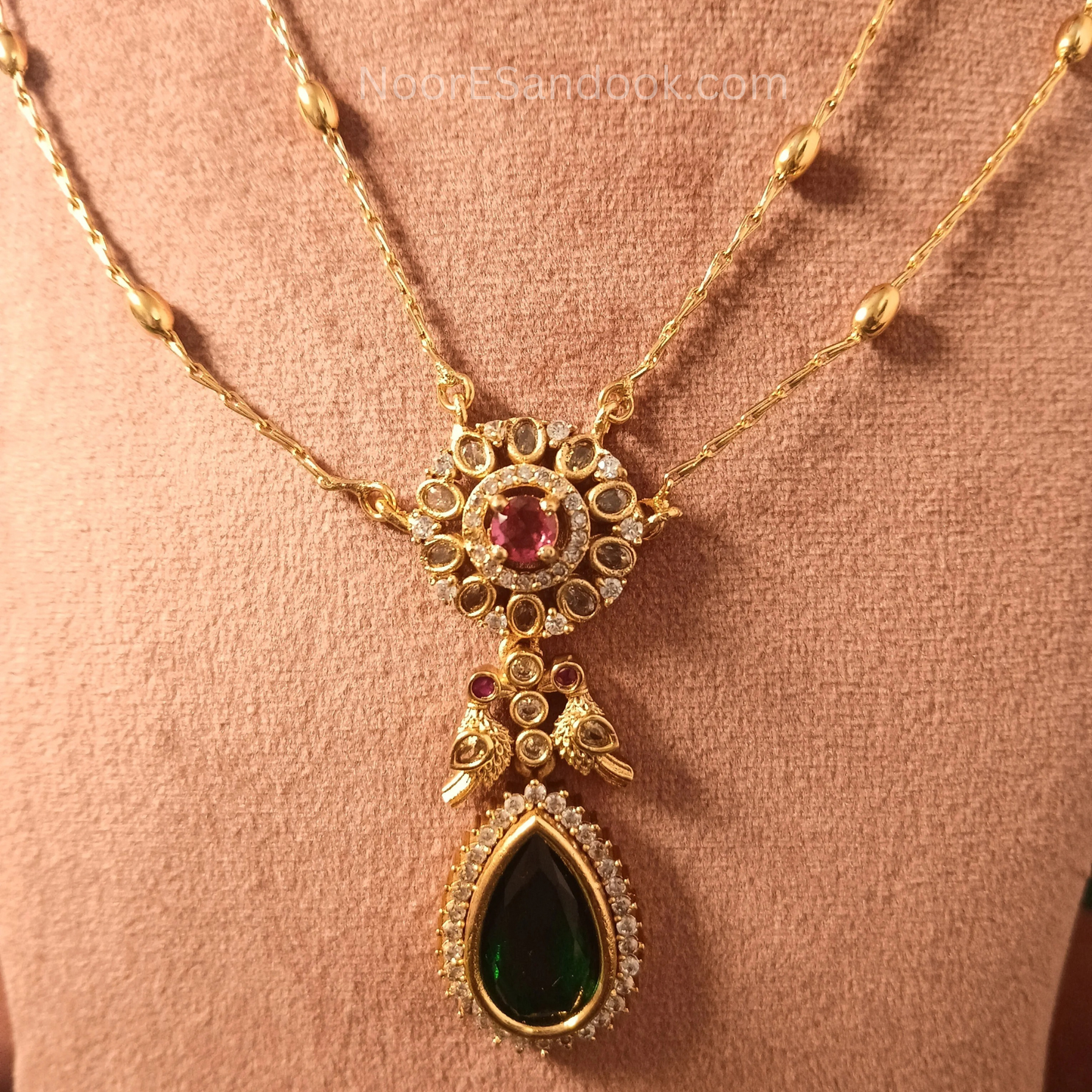 Delicate Pendant with 2 layer thin chain