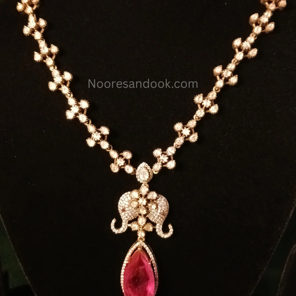 Mohini Victorian Red Necklace Set