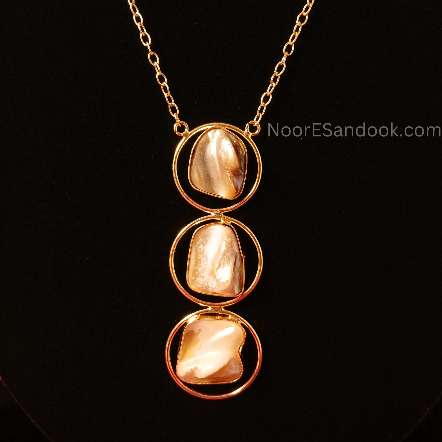 Shell Long Pendant with simple chain