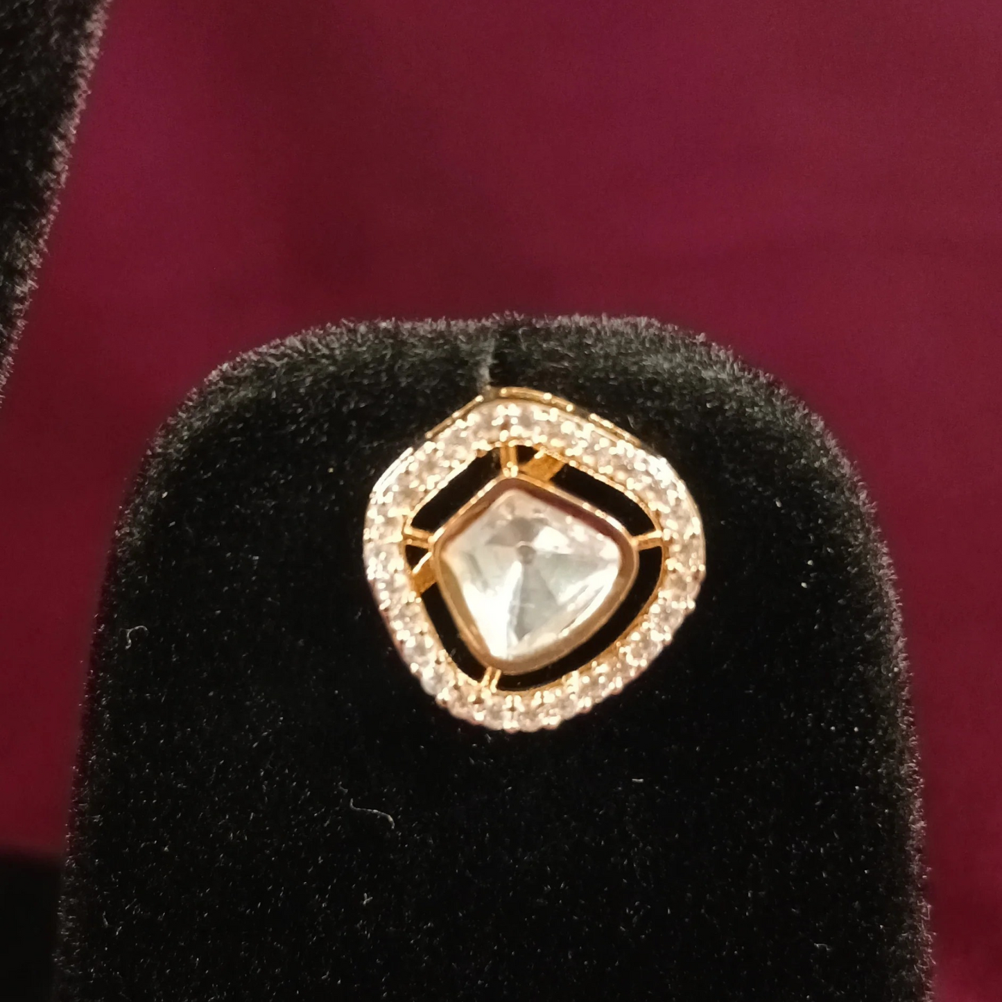 Polki Pendant Set with Double Layer Chain- AP163C - NoorESandook