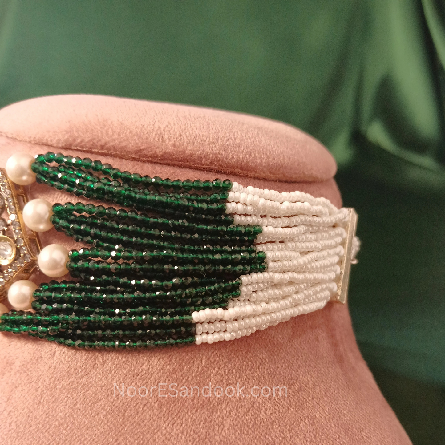 Antique Temple Choker- Green