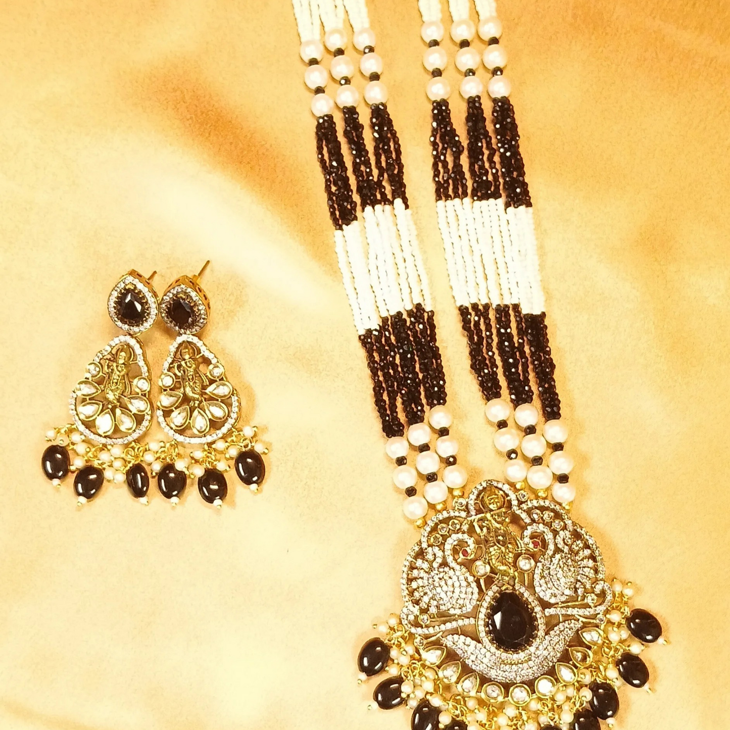 Vrindavan Temple Necklace Set