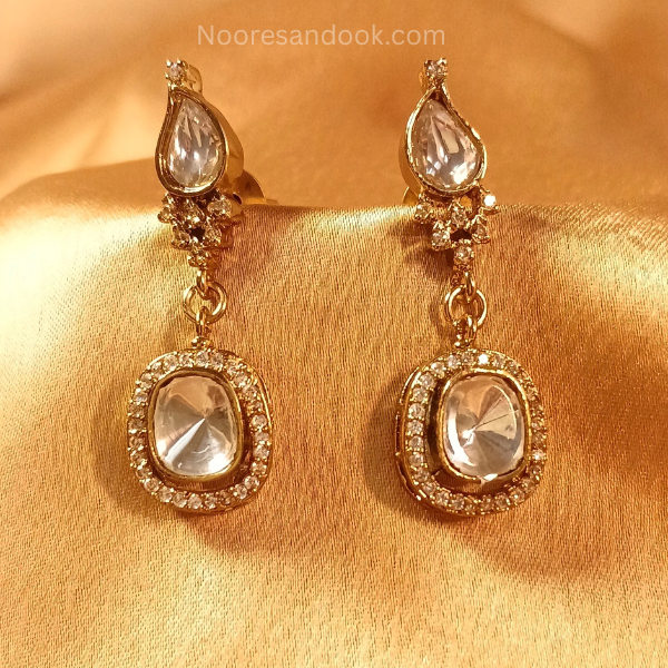 Blue Polki Sleek Necklace Set - NoorESandook